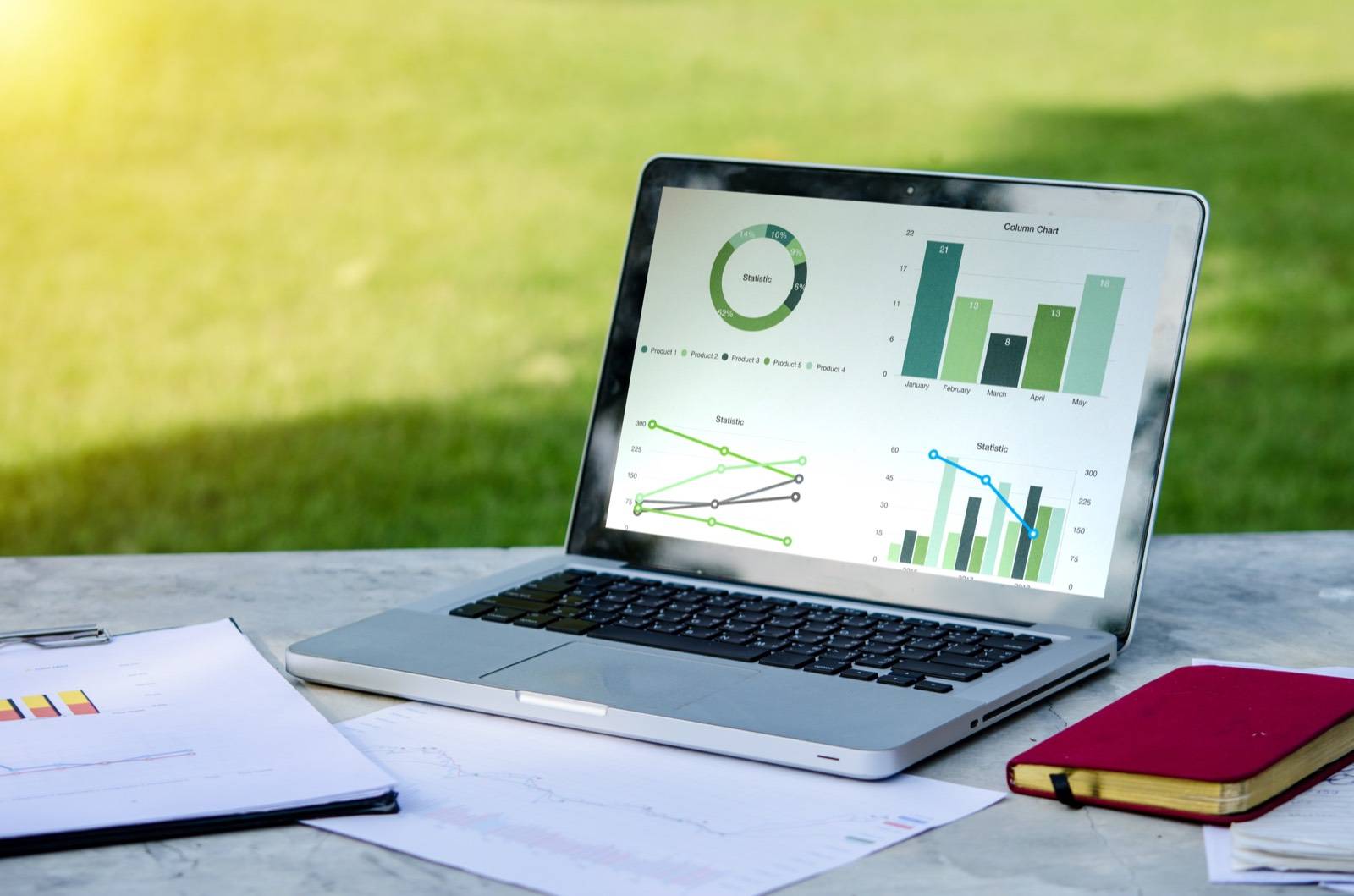 Landscape / Yard Maintenance case study - Analytics dashboard showing digital marketing results